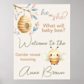 Was wird das Geschlecht von Baby Bee sein Willkomm Poster (Vorne)