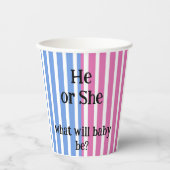 Was wird das Geschlecht zeigen Strip Pappbecher (Vorderseite)