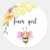 Was wird das kleine Bienenteam-Mädchen? Runder Aufkleber (Vorderseite)