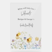 Was wird das Party der Bienenvölker offenbaren? Acrylschild (Vorderseite)