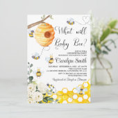 Was wird das Party der Geschlechtszugehörigkeit fü Einladung (Stehend Vorderseite)