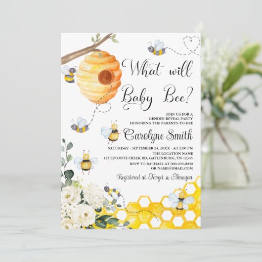 Was wird das Party der Geschlechtszugehörigkeit fü Einladung (Stehend Vorderseite)