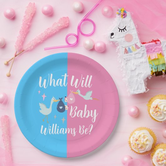 Was wird das Party für das Geschlecht sein? Pappteller (Party)