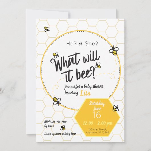 Was wird das sein? Bericht über das Geschlecht der Einladung (Vorderseite)