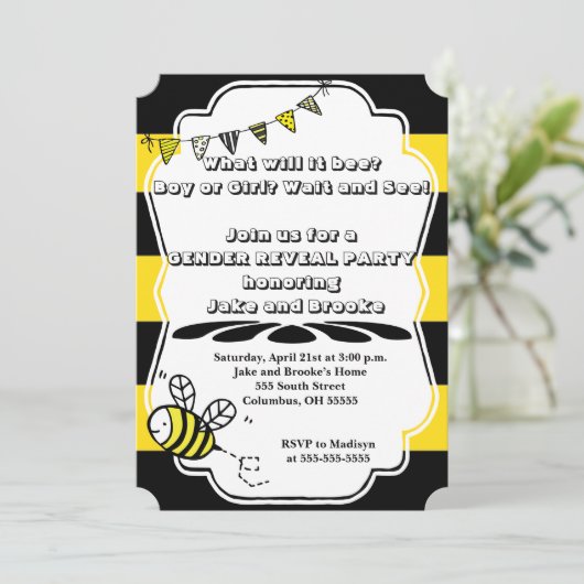 Was wird das sein? - Einladung der Geschlechter- (Stehend Vorderseite)