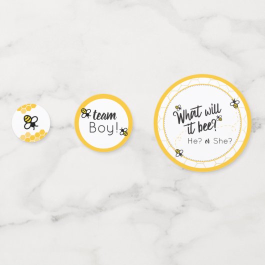 Was wird das sein? Tabelle mit dem Geschlecht der  Konfetti (Vorderseiten)