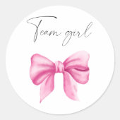 Was wird das Teammädchen sein? Runder Aufkleber (Vorderseite)
