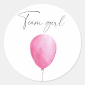 Was wird das Teammädchen sein? Runder Aufkleber (Vorderseite)