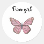 Was wird das Teammädchen sein? Runder Aufkleber (Vorderseite)