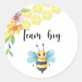 Was wird der Baby-Bienenteam-Junge? Runder Aufkleber (Vorderseite)