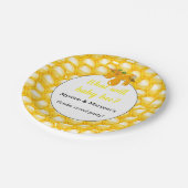 Was wird die Biene Geschlecht zeigen Party Pappteller (Schrägansicht)