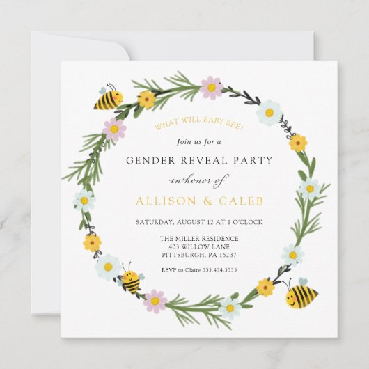 Was wird die Einladung zur Geschlechteroffenbarung (Vorderseite)