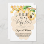 Was wird die Gender Reveal Dusche sein? Einladung (Vorne/Hinten)