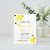 Was wird die GENDER REVEAL-neutrale Dusche sein? Einladung (Stehend Vorderseite)