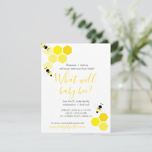 Was wird die GENDER REVEAL-neutrale Dusche sein? Einladung (Stehend Vorderseite)