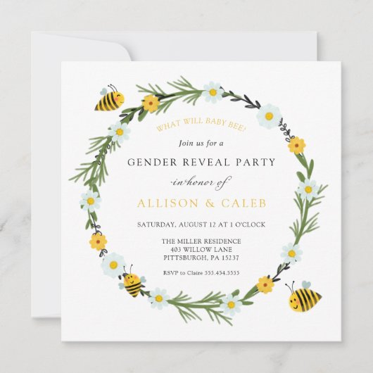 Was wird die Geschlechteroffenbarung sein? Einladung (Vorderseite)