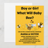 Was wird die Geschlechtsenthüllung von Baby Bee se Einladung (Vorne/Hinten)