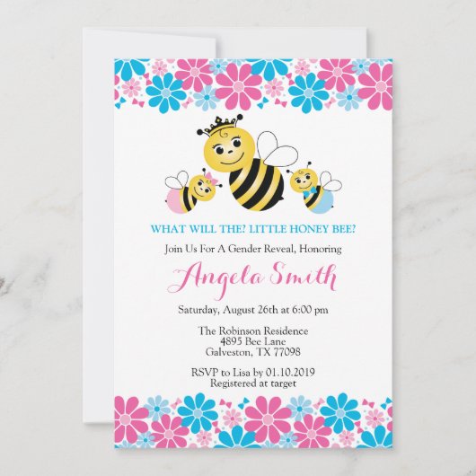 Was wird die Honig-Dusche einladen? Einladung (Vorderseite)