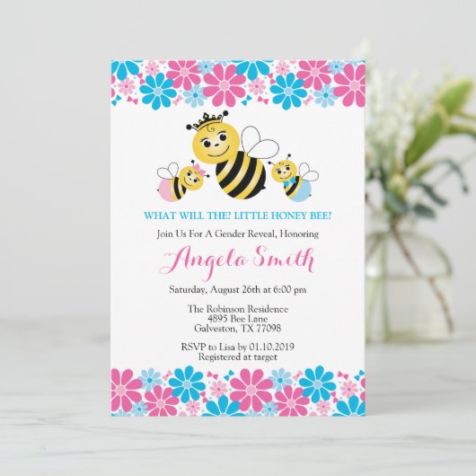 Was wird die Honig-Dusche einladen? Einladung (Stehend Vorderseite)