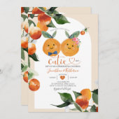 Was wird die kleine Süsse der Orange Gender Reveal Einladung (Vorne/Hinten)