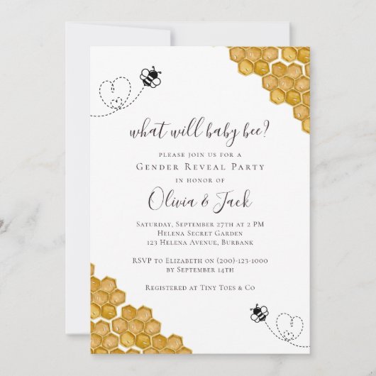 Was wird die Party Einladung des Geschlechts für B (Vorderseite)