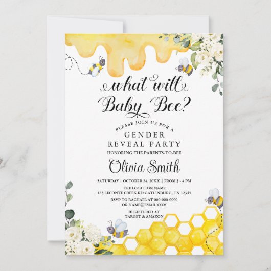 Was wird die Party Einladung des Geschlechts für B (Vorderseite)