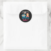 Was wird es Niedlich Baseball oder Bows Gender Rev Runder Aufkleber (Tasche)