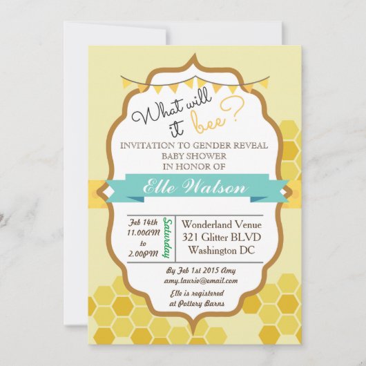 Was wird es sein, eine Gender Reveal Baby Dusche? Einladung (Vorderseite)