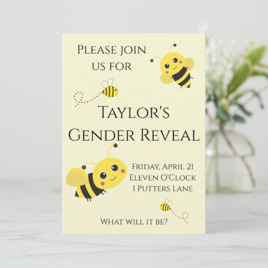 Was wird es sein? einladung (Stehend Vorderseite)