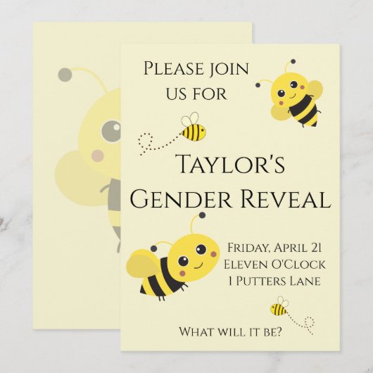 Was wird es sein? einladung (Vorne/Hinten)