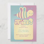 Was wird es sein?  Einladungen für Babydusche (Rückseite)