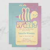 Was wird es sein?  Einladungen für Babydusche (Vorne/Hinten)