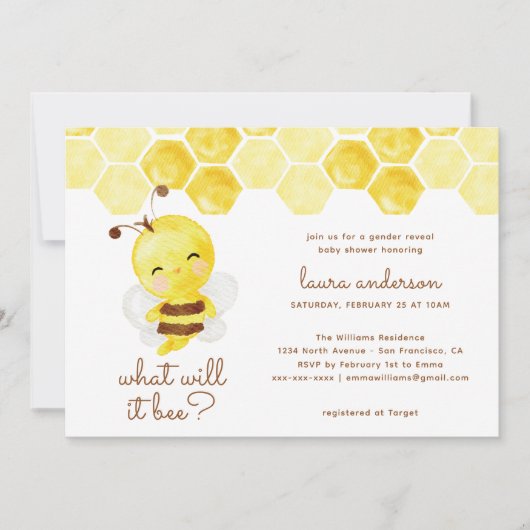 Was wird es sein? Geschlecht zeigt Baby-Dusche Einladung (Vorderseite)