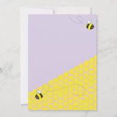 Was wird es sein? Lila Baby-Dusche Party Einladung (Rückseite)