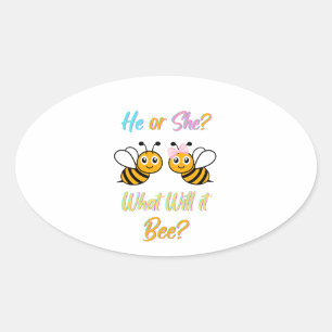 Was wird es sein? T - Shirt Oval Sticker