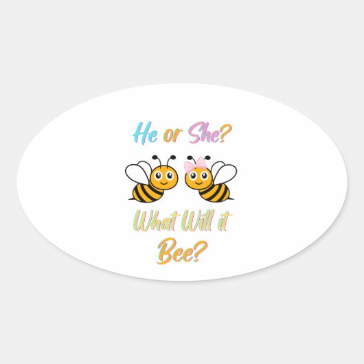 Was wird es sein? T - Shirt Oval Sticker (Vorderseite)