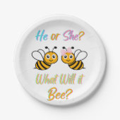 Was wird es sein? T - Shirt Oval Sticker Pappteller (Vorderseite)