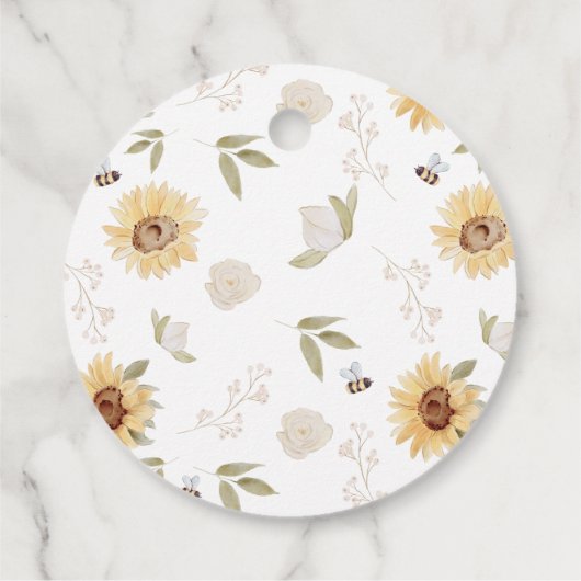 Was wird Sonnenblumen zeigen Geschlecht Geschenkanhänger (Rückseite)