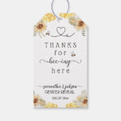 Was wird Sonnenblumen zeigen Geschlecht Geschenkanhänger (Vorderseite)