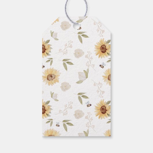 Was wird Sonnenblumen zeigen Geschlecht Geschenkanhänger (Rückseite)