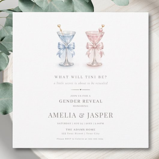 Was wird Tini Minimal Chic Geschlechter-Enthüllung Save The Date