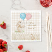 Was wird unser kleiner Hase sein? Geschlechterent Serviette (Beispiel)