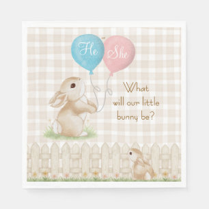Was wird unser kleiner Hase sein? Geschlechterent Serviette