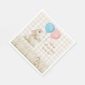 Was wird unser kleiner Hase sein? Geschlechterent Serviette (Ecke)
