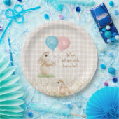 Was wird unser kleiner Hase sein? Geschlechtsbeka Pappteller (Party)