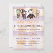 Was wird unser kleines Monster sein - Geschlechtse Einladung (Vorderseite)