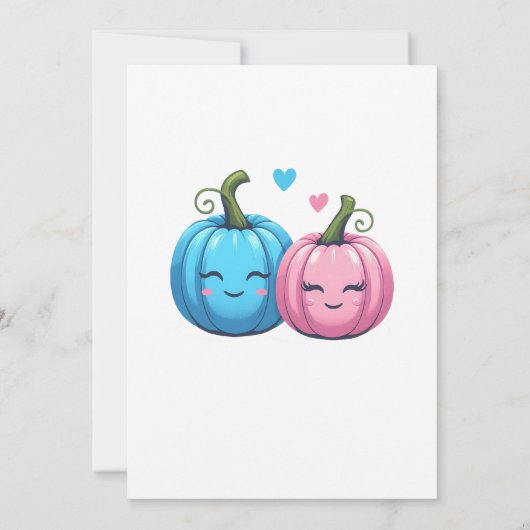 Was wird unser Kürbis zum Fall Geschlecht offenbar Einladung (Rückseite)