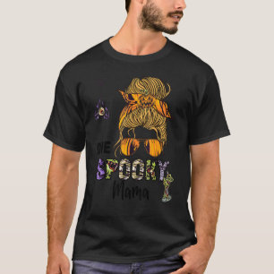 WAS Witchy Mama Skull Witch Groovy One Spooky T-Shirt