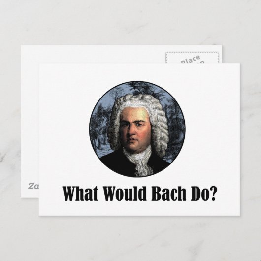 Was würde Bach tun? Postkarte (Vorne/Hinten)