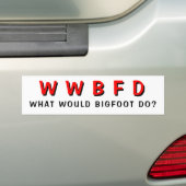 Was würde Bigfoot tun? Autoaufkleber (Auf Auto)